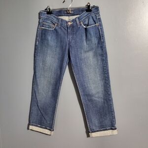 Levi's Womens Blue Capri Jeans Super Low 524 Size 7
